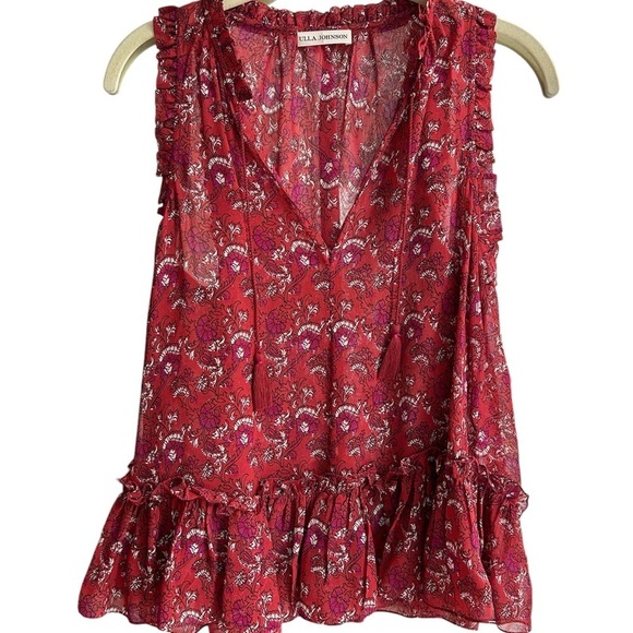 Ulla Johnson 100% Cecile Silk Blouse Size 2 - Picture 5 of 10